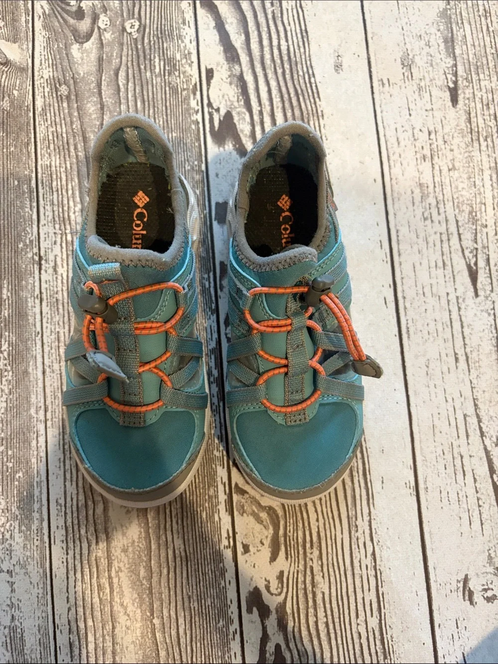 Columbia Kids Teal and Orange Water Shoes